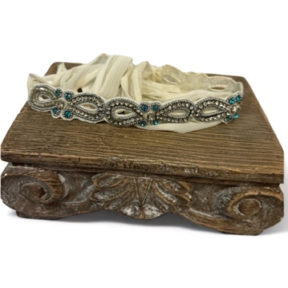Pink Pewter Head Band | Sanitized |Size Adjustable Bohemian Bougie Worn Once